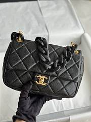 Fortok Chanel 24P Thick Chain Bag Black 23x15x5cm - 1