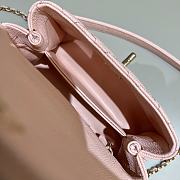 Fortok Chanel Mini Coco Handle Pink Caviar Leather 19x13x9cm - 5