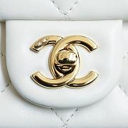 Fortok Chanel 24S Mini Flap Bag White With Transparent Top Handle 11x17x6cm - 6