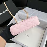 Fortok Chanel 24S Mini Flap Bag Pink With Transparent Top Handle 11x17x6cm - 4