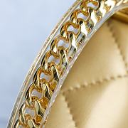 Fortok Chanel 24S Mini Flap Bag Gold With Transparent Top Handle 11x17x6cm - 4