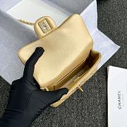 Fortok Chanel 24S Mini Flap Bag Gold With Transparent Top Handle 11x17x6cm - 2