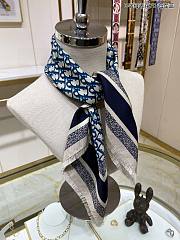 Fortok Dior Silk Square Scarf Blue 70x70cm - 1