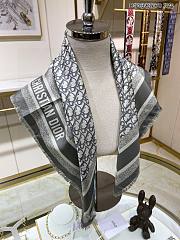 Fortok Dior Silk Square Scarf Grey 70x70cm - 1
