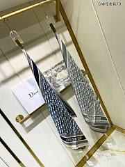 Fortok Dior Silk Square Scarf Grey 70x70cm - 4