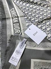 Fortok Dior Silk Square Scarf Grey 70x70cm - 2