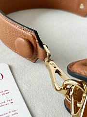 Fortok Valentino Garavani Vlogo Leather Shoulder Bag In Brown Grainy Calfskin 24×14.5x8cm - 3