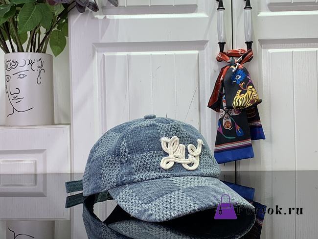 Fortok Louis Vuitton Damier Denim Blue 3D Baseball Cap M7534M - 1