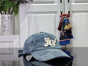 Fortok Louis Vuitton Damier Denim Blue 3D Baseball Cap M7534M