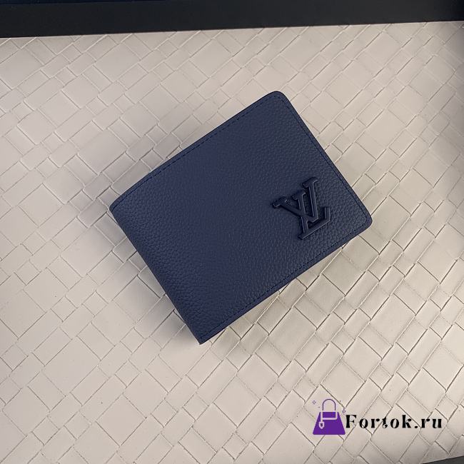 Fortok Louis Vuitton Multiple Wallet Dark Blue M81822 11.5x9x1.5cm - 1