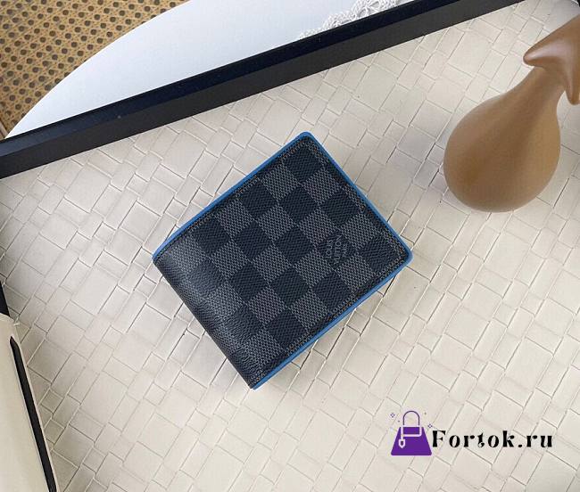 Fortok Louis Vuitton Multiple Wallet  Black & Blue N64434 11.5x9x1.5cm - 1