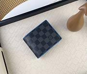 Fortok Louis Vuitton Multiple Wallet  Black & Blue N64434 11.5x9x1.5cm - 1