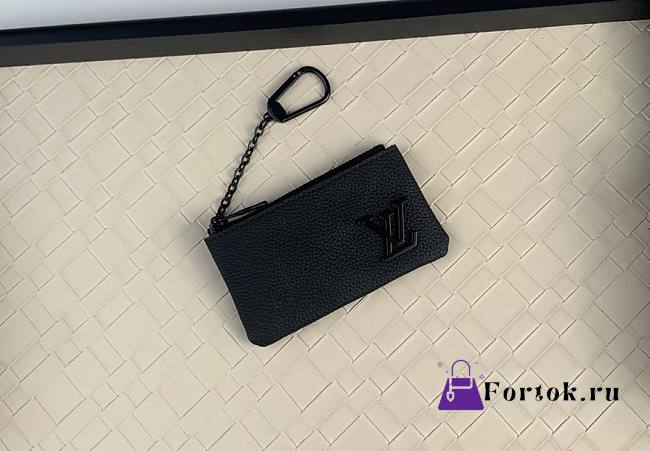 Fortok Louis Vuitton Key Pouch Black M81031 12x7x1.5cm - 1