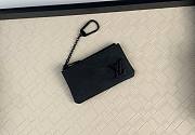 Fortok Louis Vuitton Key Pouch Black M81031 12x7x1.5cm - 1