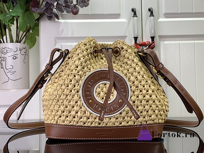 Fortok Louis Vuitton Noe BB Bucket Bag Raffia M24722 22x24x15cm - 1