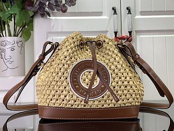 Fortok Louis Vuitton Noe BB Bucket Bag Raffia M24722 22x24x15cm