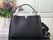 Fortok Louis Vuitton Capucines Large Handbag Black M24067 38x16x23cm  - 1