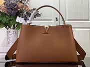 Fortok Louis Vuitton Capucines Large Handbag Brown M24067 38x16x23cm  - 1