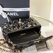 Fortok Chanel 23C Sequin Flap Bag Black 20cm - 5