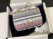 Fortok Chanel Chanel 24S Colorful Striped Sequins Flap Bag 20cm - 1