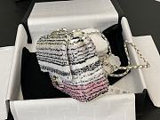 Fortok Chanel Chanel 24S Colorful Striped Sequins Flap Bag 20cm - 4