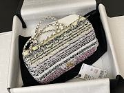 Fortok Chanel Chanel 24S Colorful Striped Sequins Flap Bag 20cm - 3