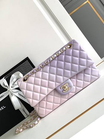 Fortok Chanel 24P Ombre Pearly Multicolor Classic Flap Bag 25cm