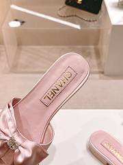 Fortok Chanel Bow Slippers Pink - 5