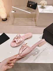 Fortok Chanel Bow Slippers Pink - 2