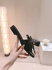 Fortok Chanel Bow Slippers Black - 2