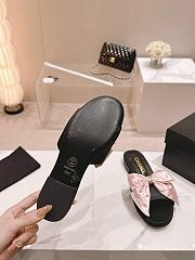 Fortok Chanel Pink Bow Slippers in Black  - 4