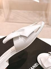 Fortok Chanel Bow Slippers White - 6