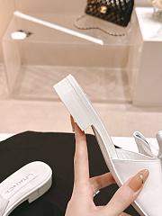 Fortok Chanel Bow Slippers White - 2