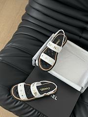 Fortok Chanel Dad Sandals White Calf Leather - 6