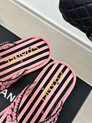 Fortok Chanel 24P Knitted Double C Flip-flops Pink - 2