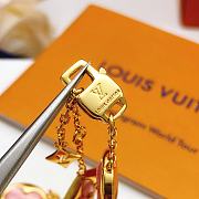 Fortok Louis Vuitton Pink Old Flower Bracelet Gold - 6