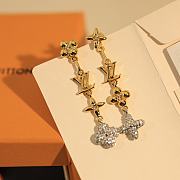 Fortok Louis Vuitton Gram Earrings Metal With Gold-color Finish & Zircons - 1