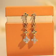 Fortok Louis Vuitton Gram Earrings Metal With Gold-color Finish & Zircons - 3