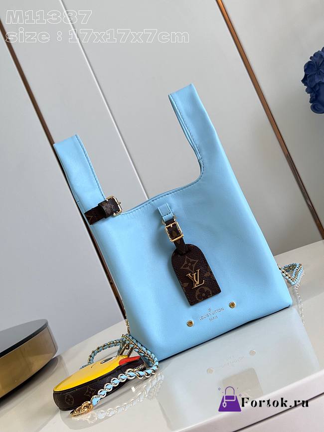 Fortok Louis Vuitton Atlantis BB Bag Blue M11387 17x17x7cm - 1