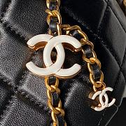 Fortok Chanel 24S Waist Bag Black Double C Enamel Buckle AS4113 27cm - 3