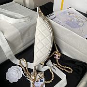 Fortok Chanel 24S Waist Bag White Double C Enamel Buckle AS4113 27cm - 5