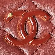 Fortok Chanel 24S Waist Bag Red Double C Enamel Buckle AS4113 27cm - 6