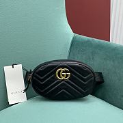 Fortok Gucci GG Marmont Matelasse Belt Bag Black 476434 18x11x5cm - 1