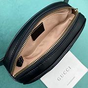 Fortok Gucci GG Marmont Matelasse Belt Bag Black 476434 18x11x5cm - 5