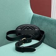 Fortok Gucci GG Marmont Matelasse Belt Bag Black 476434 18x11x5cm - 3