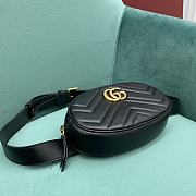 Fortok Gucci GG Marmont Matelasse Belt Bag Black 476434 18x11x5cm - 2