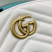 Fortok Gucci GG Marmont Matelasse Belt Bag White 476434 18x11x5cm - 3