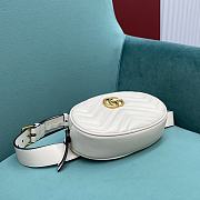 Fortok Gucci GG Marmont Matelasse Belt Bag White 476434 18x11x5cm - 2