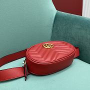 Fortok Gucci GG Marmont Matelasse Belt Bag Red 476434 18x11x5cm - 6