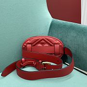 Fortok Gucci GG Marmont Matelasse Belt Bag Red 476434 18x11x5cm - 4